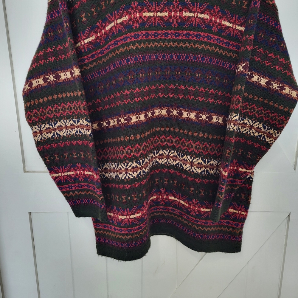 Basic Editions Multicolor‎ Patterned Crewneck Sweater - Picture 3 of 6